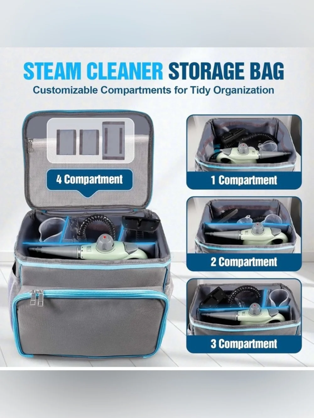Heavy-Duty Durable Fabric Steam Cleaner Storage Bag (Case Only)